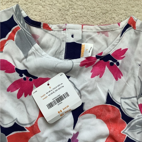 NWT Gymboree Floral Girls Dress Pink, Orange, and Blue 6 - Picture 2 of 4